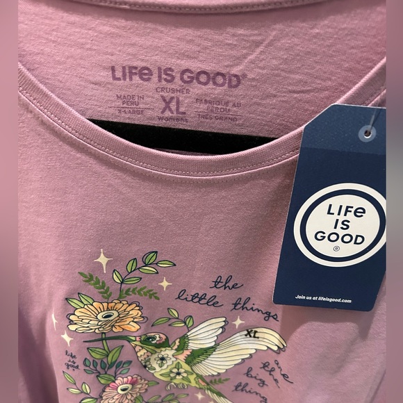 Hummingbird Life Is Good T-Shirt - Picture 5 of 8